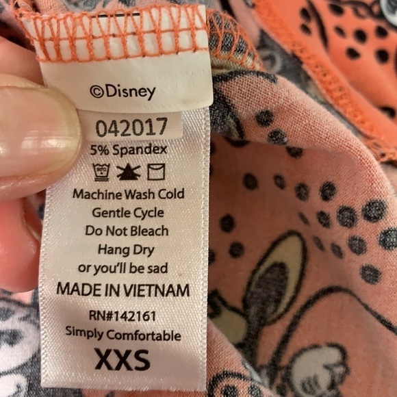 LuLaroe Irma Tunic Minnie Mouse Lic. Disney-Peach/Black/White, Sz XXS - Picture 8 of 9